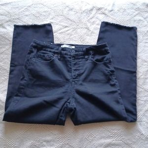 ELLA MOSS High Rise Slim Straight Ankle Jeans | Black | Size 30